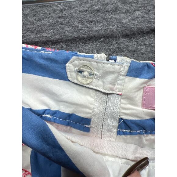 Lilly Pulitzer Jarvey Blue White Striped Turtle Bow Skort Womens Size 8 - Picture 10 of 13